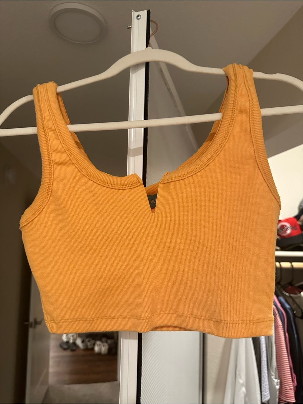 Bright Orange Crop Tank Top
